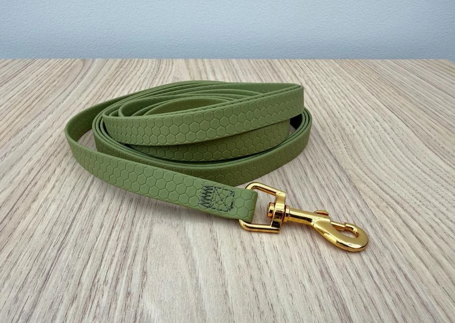 Longe de 3M pour chien, en biothane imperméable [vert olive]